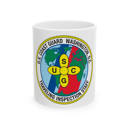 USCG Washington DC Traveling Inspection Staff (U.S. Coast Guard) White Coffee Mug-11oz-The Sticker Space