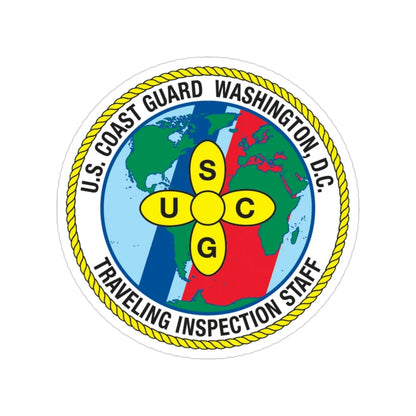 USCG Washington DC Traveling Inspection Staff (U.S. Coast Guard) Transparent STICKER Die-Cut Vinyl Decal 3 Inch - The Sticker Space