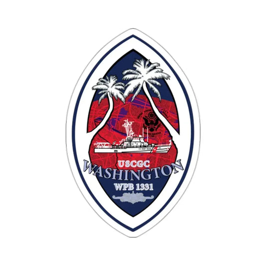 USCG Washington WPB 1331 (U.S. Coast Guard) STICKER Vinyl Kiss-Cut Decal 2 Inch White - The Sticker Space
