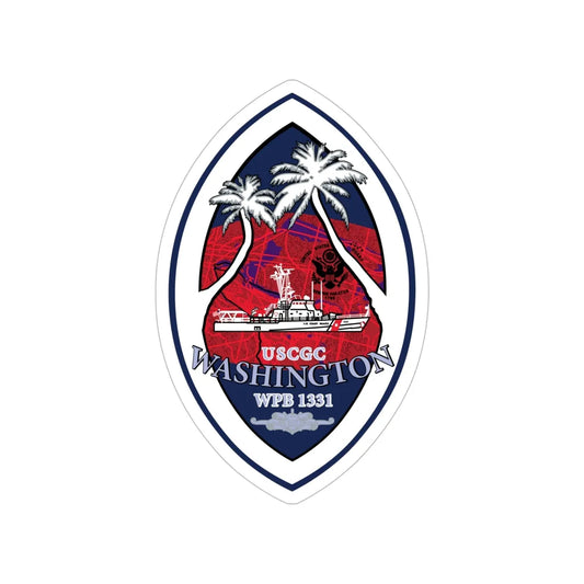USCG Washington WPB 1331 (U.S. Coast Guard) Transparent STICKER Die-Cut Vinyl Decal 6 Inch - The Sticker Space