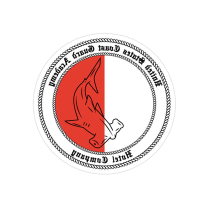 USCGA Hotel Co Hammerhead (U.S. Coast Guard) REVERSE PRINT Transparent STICKER-2" × 2"-The Sticker Space