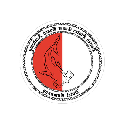 USCGA Hotel Co Hammerhead (U.S. Coast Guard) REVERSE PRINT Transparent STICKER-3" × 3"-The Sticker Space