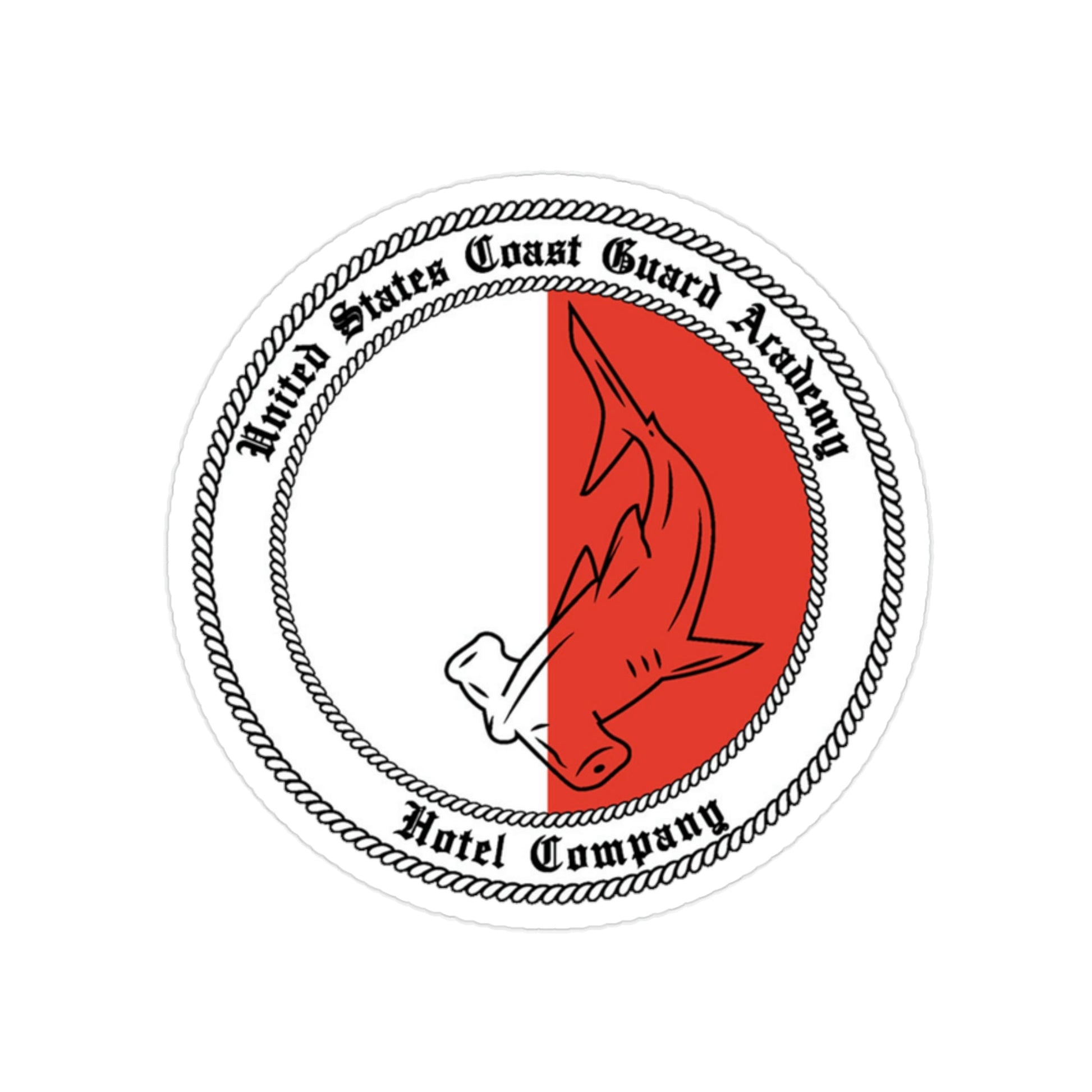 USCGA Hotel Co Hammerhead (U.S. Coast Guard) Transparent STICKER Die-Cut Vinyl Decal-2 Inch-The Sticker Space