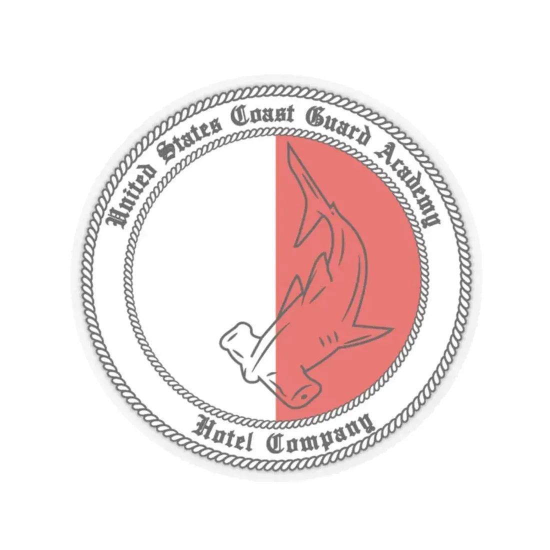 USCGA Hotel Co Hammerhead (U.S. Coast Guard) STICKER Vinyl Kiss-Cut Decal 2 Inch Transparent - The Sticker Space