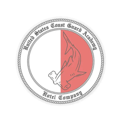USCGA Hotel Co Hammerhead (U.S. Coast Guard) STICKER Vinyl Kiss-Cut Decal 4 Inch Transparent - The Sticker Space
