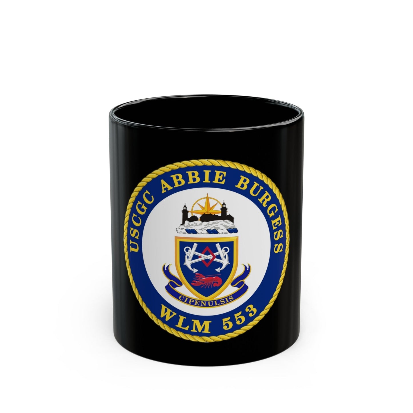 USCGC Abbie Burgess WLM 553 (U.S. Coast Guard) Black Coffee Mug-11oz-The Sticker Space