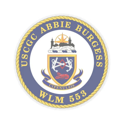 USCGC Abbie Burgess WLM 553 (U.S. Coast Guard) STICKER Vinyl Kiss-Cut Decal 2 Inch Transparent - The Sticker Space