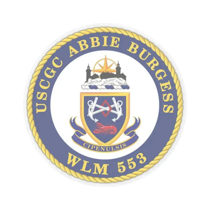 USCGC Abbie Burgess WLM 553 (U.S. Coast Guard) STICKER Vinyl Kiss-Cut Decal 2 Inch Transparent - The Sticker Space