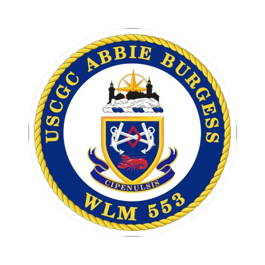 USCGC Abbie Burgess WLM 553 (U.S. Coast Guard) STICKER Vinyl Kiss-Cut Decal 2 Inch White - The Sticker Space