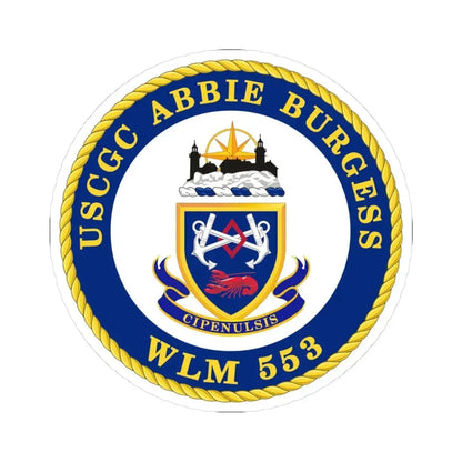 USCGC Abbie Burgess WLM 553 (U.S. Coast Guard) STICKER Vinyl Kiss-Cut Decal 3 Inch White - The Sticker Space