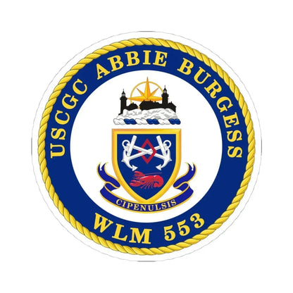 USCGC Abbie Burgess WLM 553 (U.S. Coast Guard) STICKER Vinyl Kiss-Cut Decal 4 Inch White - The Sticker Space
