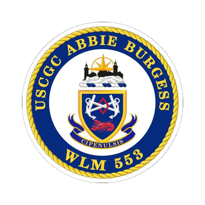 USCGC Abbie Burgess WLM 553 (U.S. Coast Guard) STICKER Vinyl Kiss-Cut Decal 6 Inch White - The Sticker Space