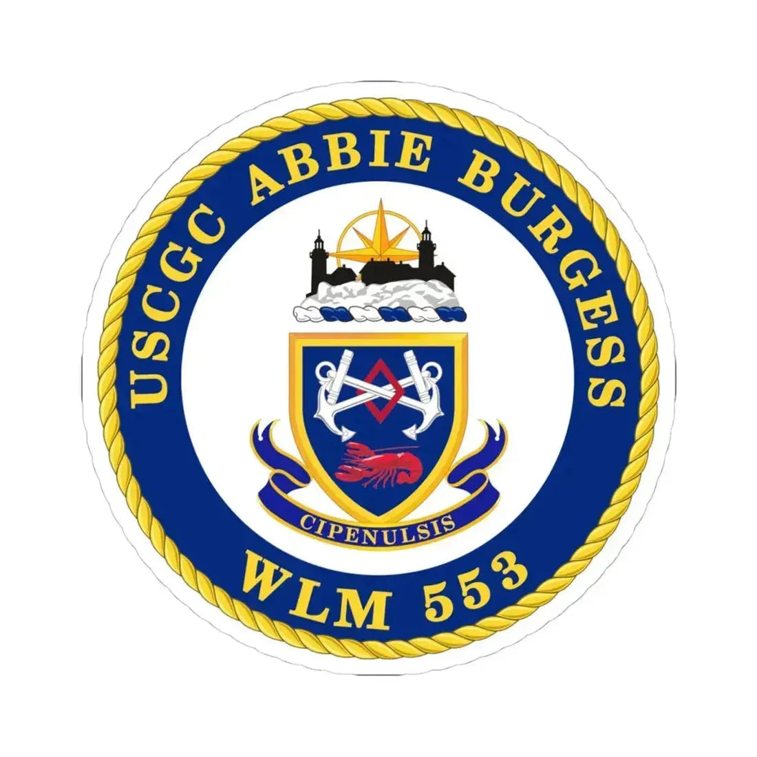 USCGC Abbie Burgess WLM 553 (U.S. Coast Guard) STICKER Vinyl Kiss-Cut Decal - The Sticker Space