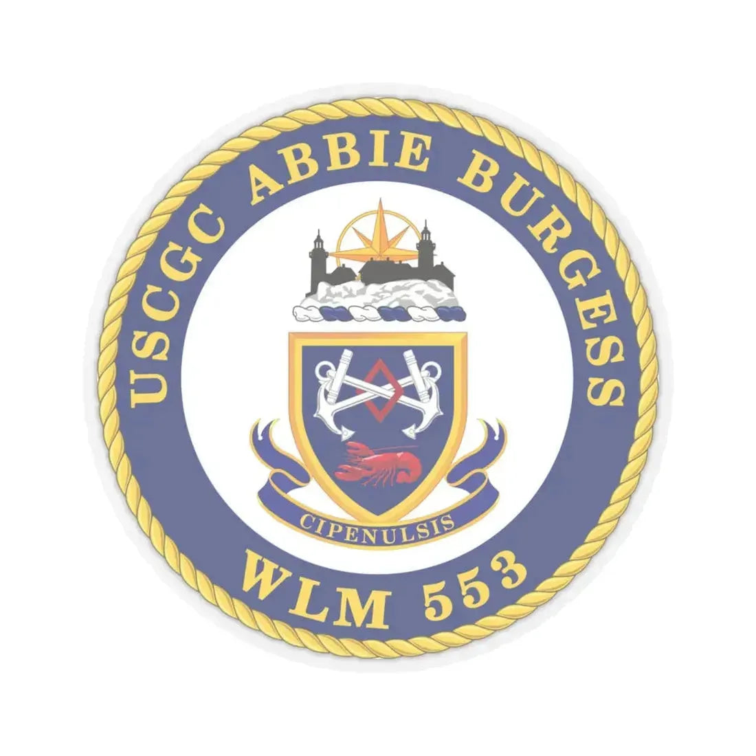 USCGC Abbie Burgess WLM 553 (U.S. Coast Guard) STICKER Vinyl Kiss-Cut Decal - The Sticker Space