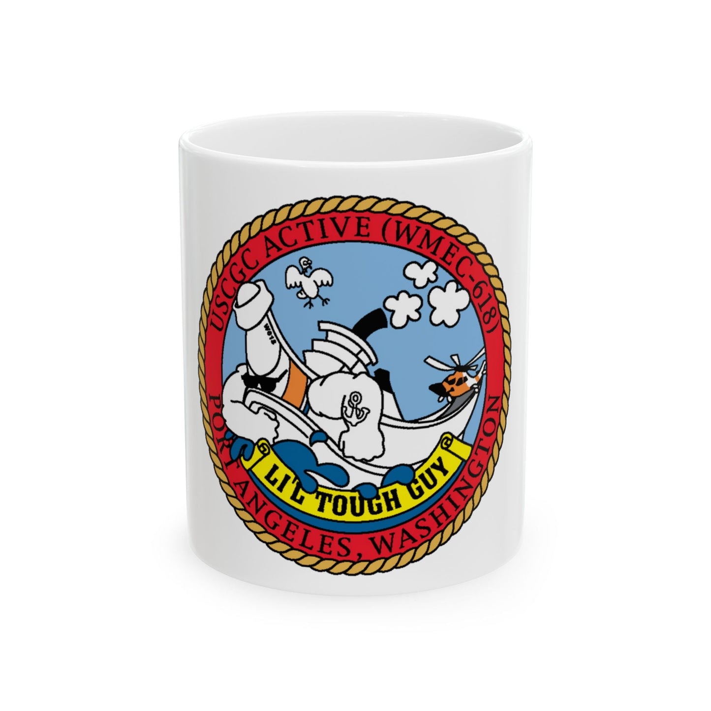 USCGC Active WMEC 618 Little Tough Guy (U.S. Coast Guard) White Coffee Mug