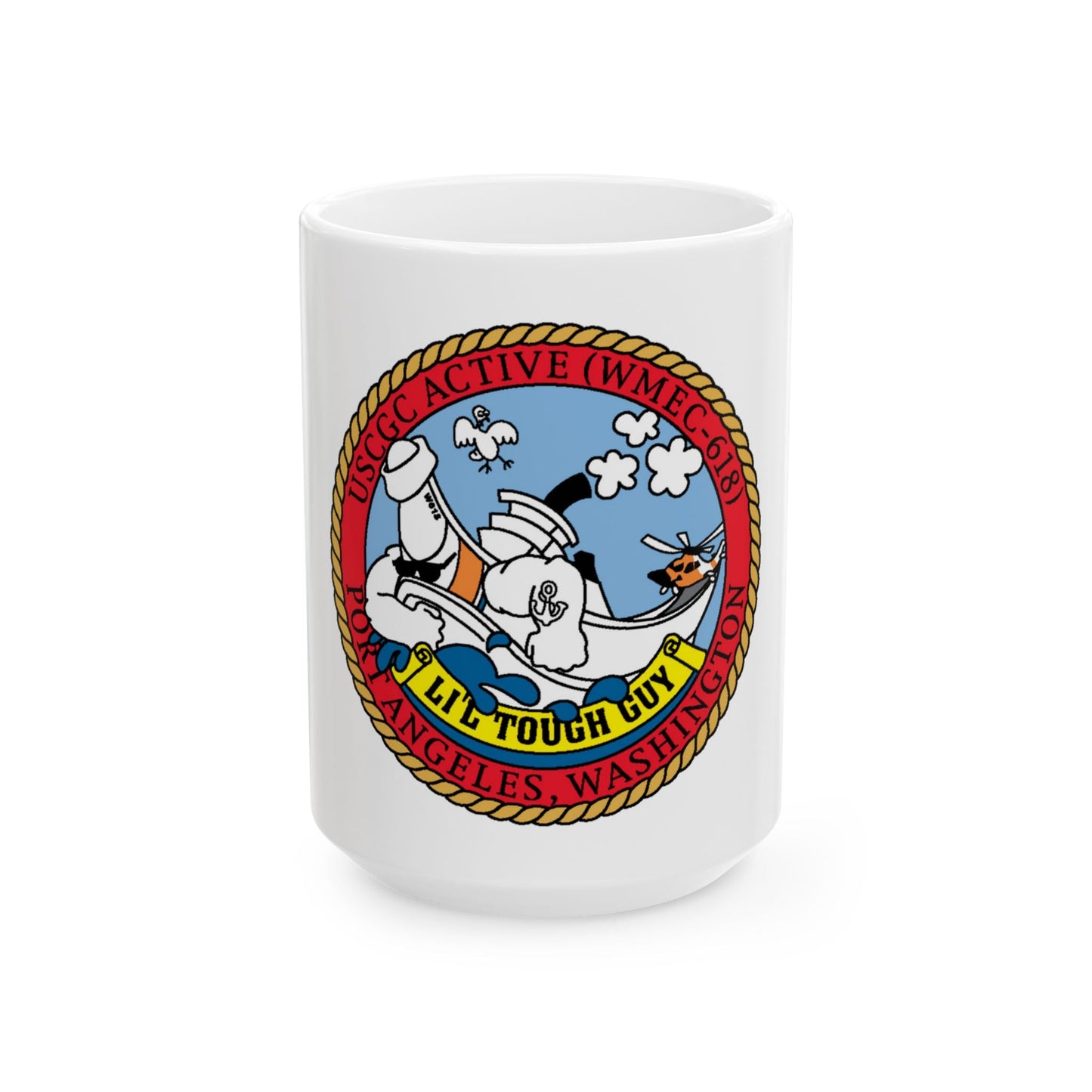 USCGC Active WMEC 618 Little Tough Guy (U.S. Coast Guard) White Coffee Mug