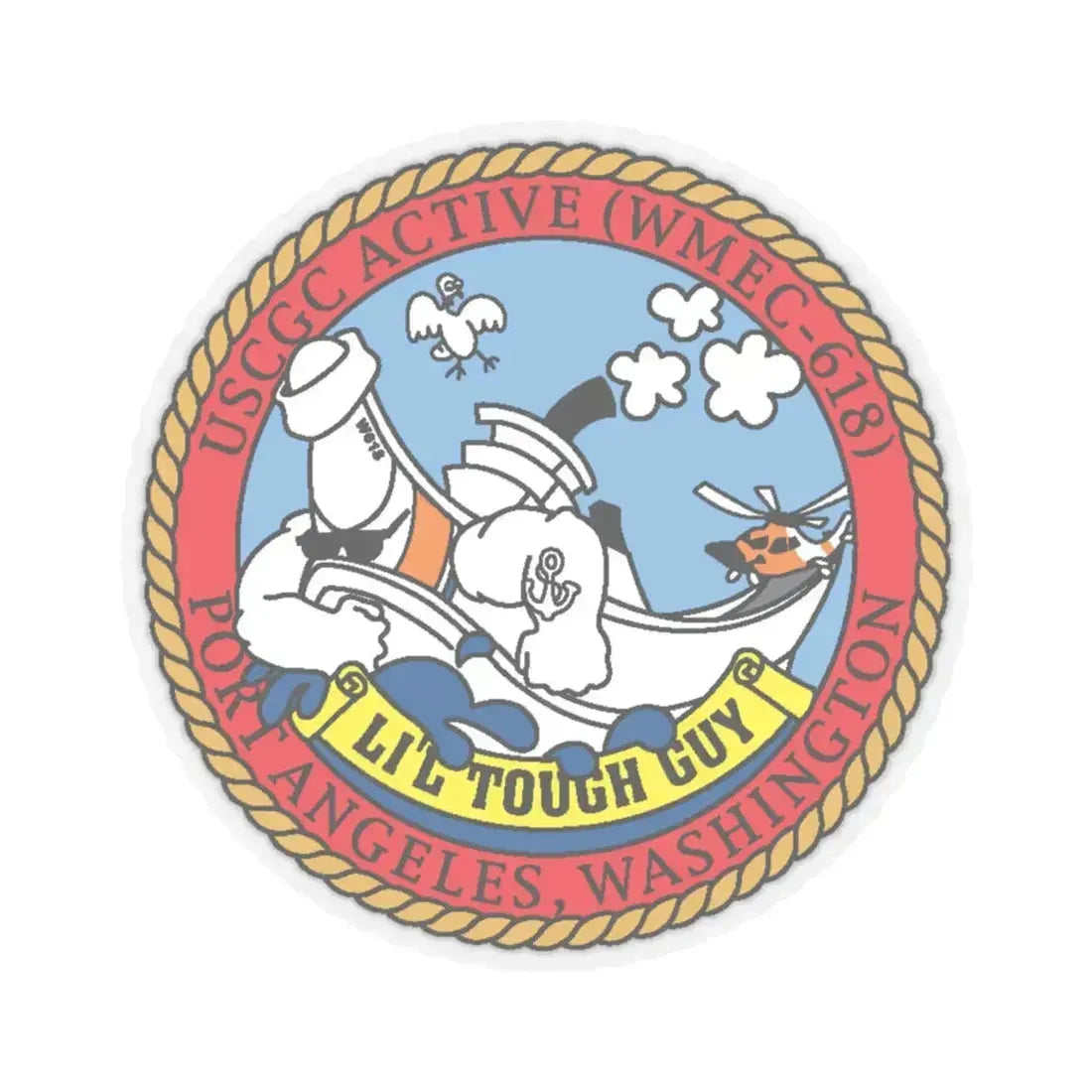 USCGC Active WMEC 618 Little Tough Guy (U.S. Coast Guard) STICKER Vinyl Kiss-Cut Decal - The Sticker Space