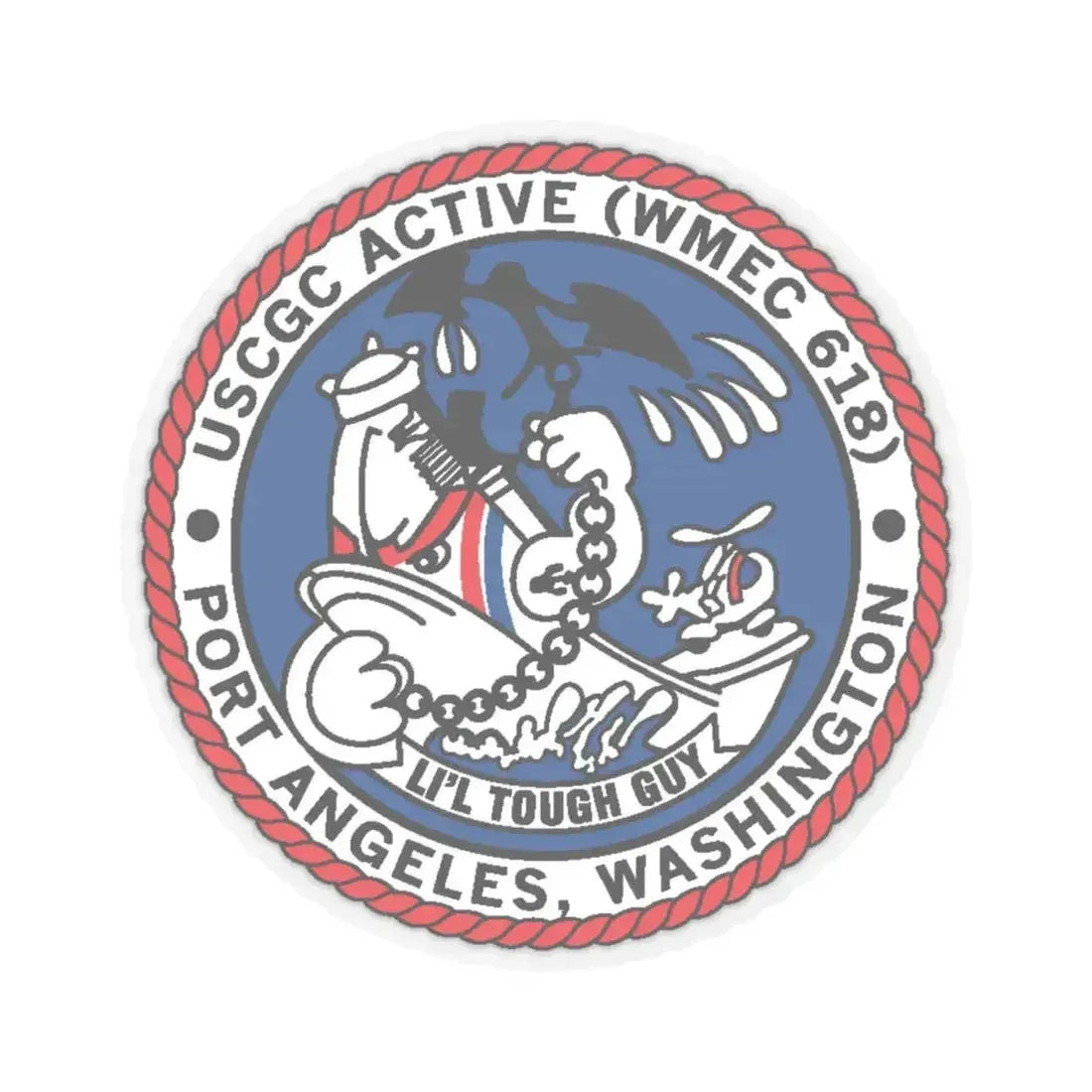 USCGC Active WMEC 618 Port Angeles WA (U.S. Coast Guard) STICKER Vinyl Kiss-Cut Decal - The Sticker Space