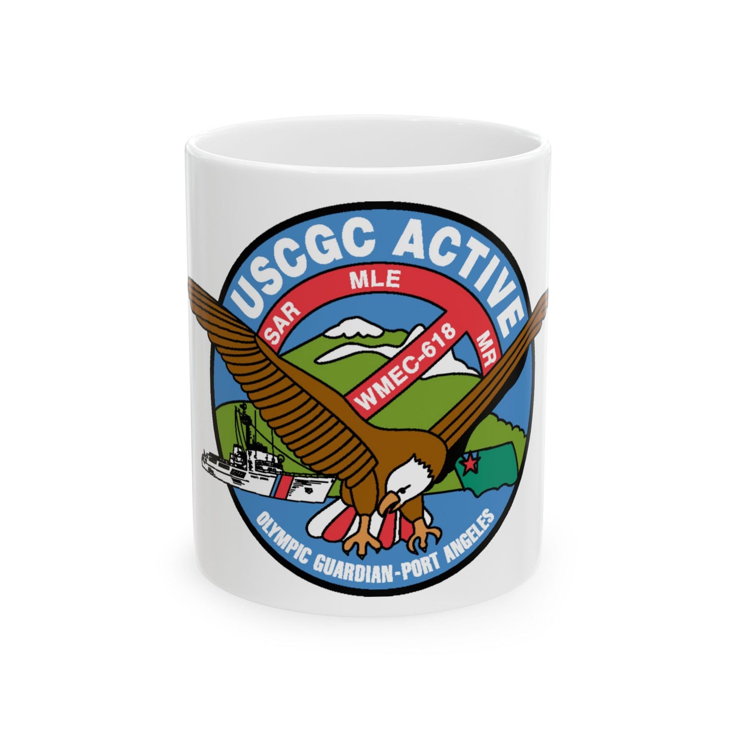 USCGC Active WMEC 618 (U.S. Coast Guard) White Coffee Mug