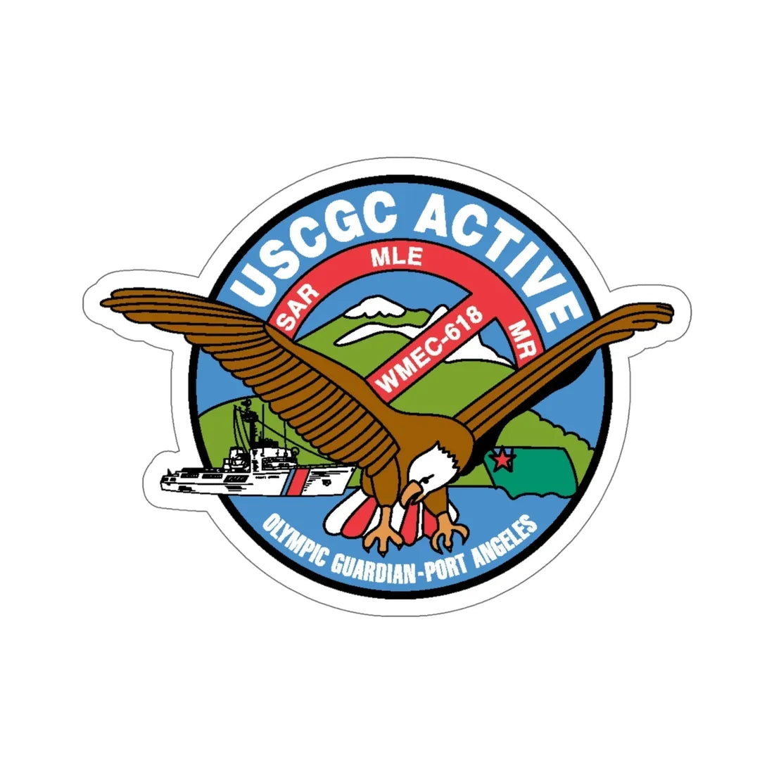 USCGC Active WMEC 618 (U.S. Coast Guard) STICKER Vinyl Die-Cut Decal 6 Inch - The Sticker Space