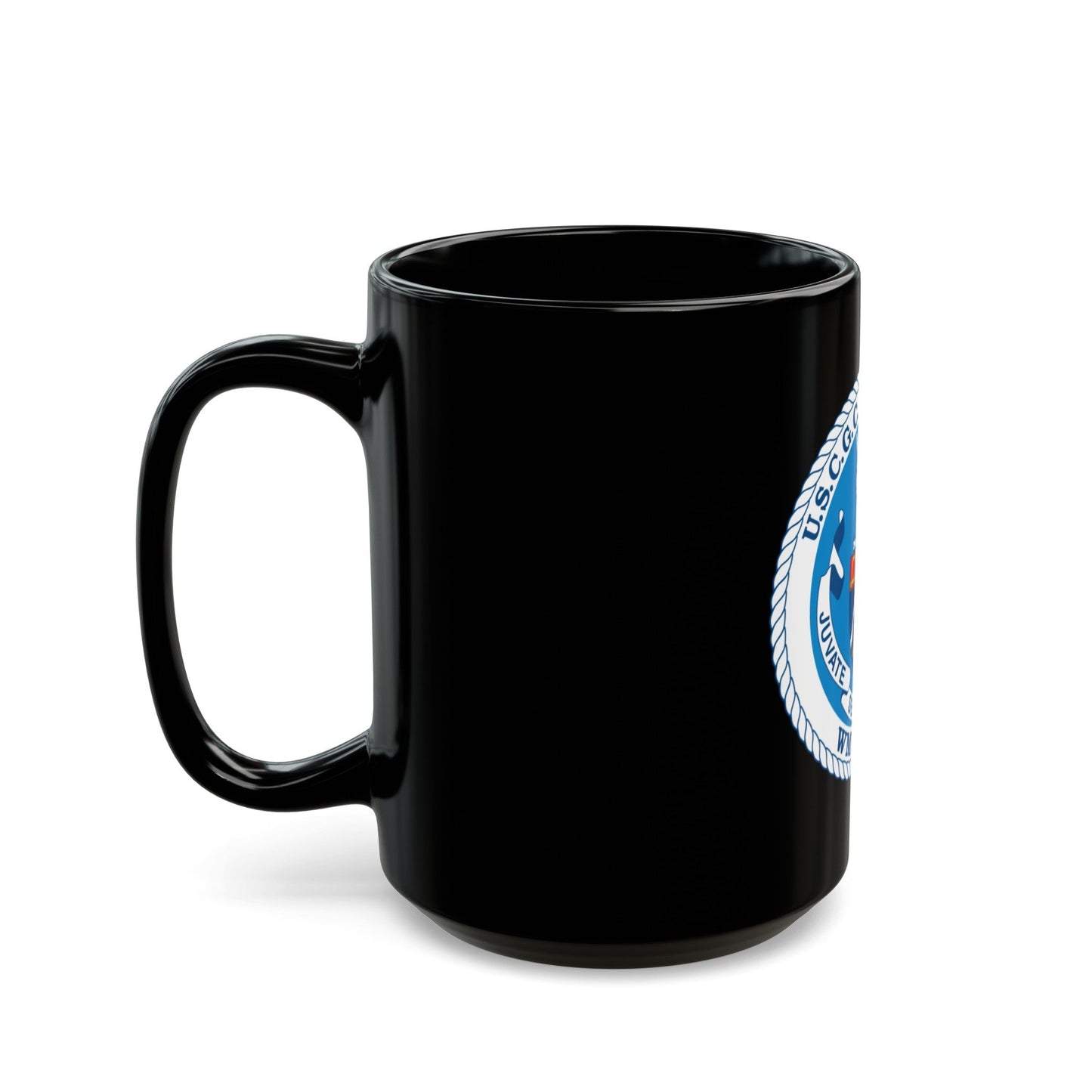 USCGC Acushnet WMEC 167 (U.S. Coast Guard) Black Coffee Mug-The Sticker Space