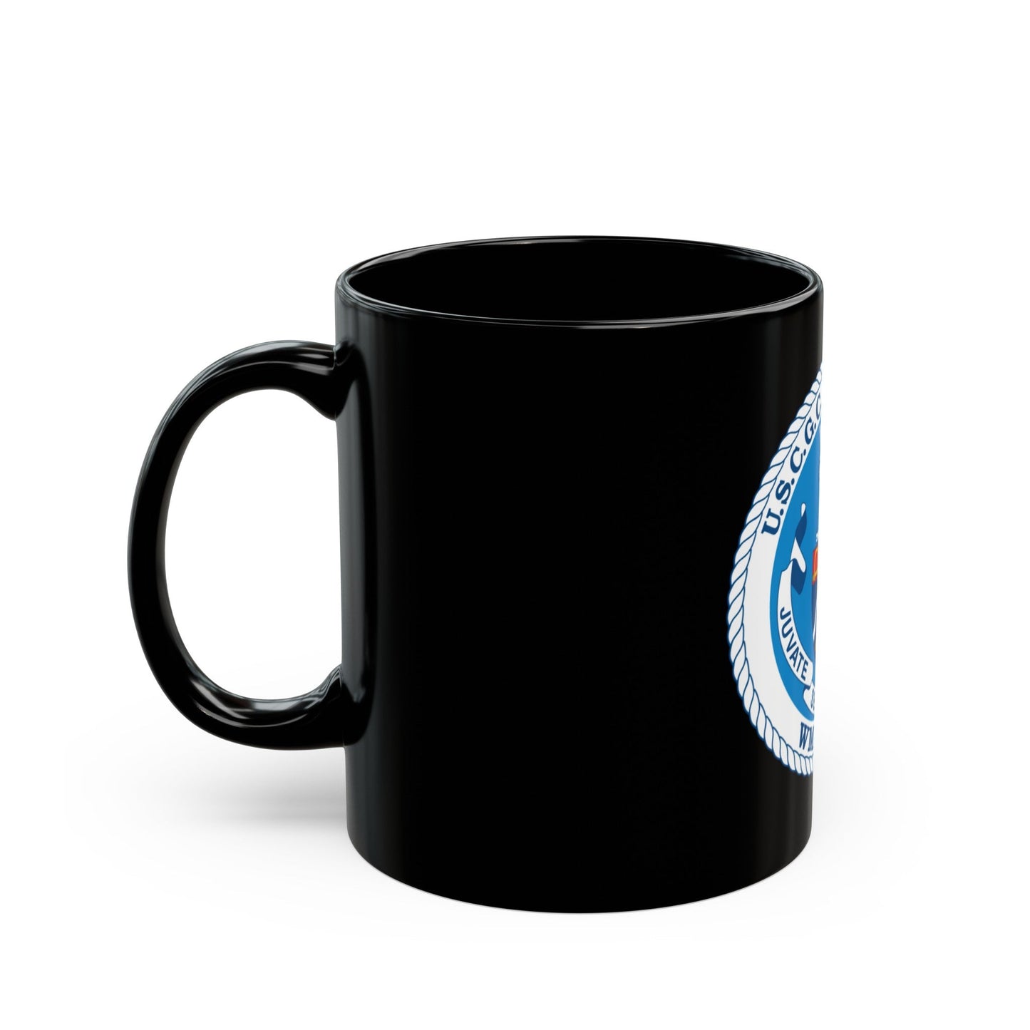 USCGC Acushnet WMEC 167 (U.S. Coast Guard) Black Coffee Mug-The Sticker Space