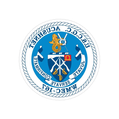 USCGC Acushnet WMEC 167 (U.S. Coast Guard) REVERSE PRINT Transparent Die-Cut STICKER 2 Inch Die-Cut Transparent - The Sticker Space