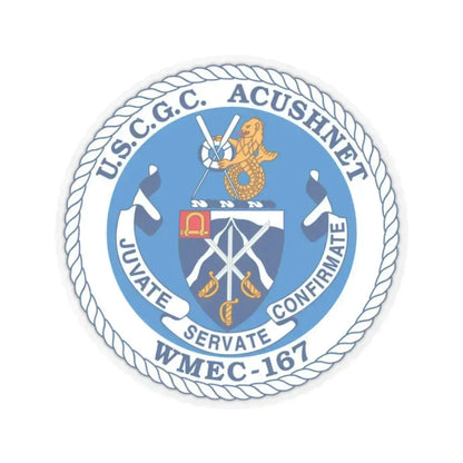 USCGC Acushnet WMEC 167 (U.S. Coast Guard) STICKER Vinyl Kiss-Cut Decal 2 Inch Transparent - The Sticker Space
