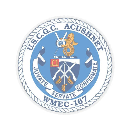 USCGC Acushnet WMEC 167 (U.S. Coast Guard) STICKER Vinyl Kiss-Cut Decal 3 Inch Transparent - The Sticker Space