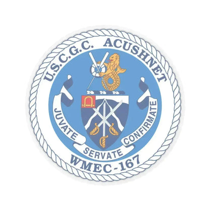 USCGC Acushnet WMEC 167 (U.S. Coast Guard) STICKER Vinyl Kiss-Cut Decal 4 Inch Transparent - The Sticker Space