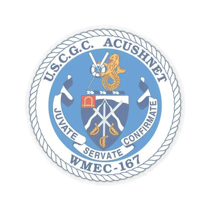 USCGC Acushnet WMEC 167 (U.S. Coast Guard) STICKER Vinyl Kiss-Cut Decal 6 Inch Transparent - The Sticker Space
