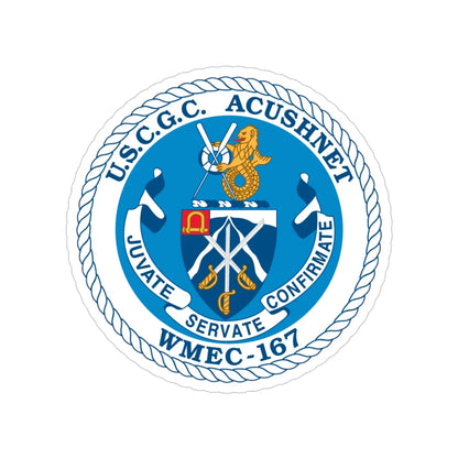 USCGC Acushnet WMEC 167 (U.S. Coast Guard) Transparent STICKER Die-Cut Vinyl Decal 4 Inch - The Sticker Space