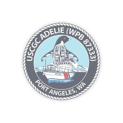 USCGC Adelie (U.S. Coast Guard) STICKER Vinyl Kiss-Cut Decal 2 Inch Transparent - The Sticker Space