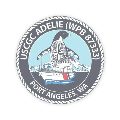 USCGC Adelie (U.S. Coast Guard) STICKER Vinyl Kiss-Cut Decal 2 Inch Transparent - The Sticker Space