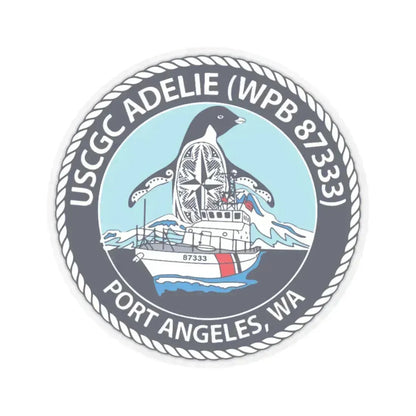 USCGC Adelie (U.S. Coast Guard) STICKER Vinyl Kiss-Cut Decal 3 Inch Transparent - The Sticker Space