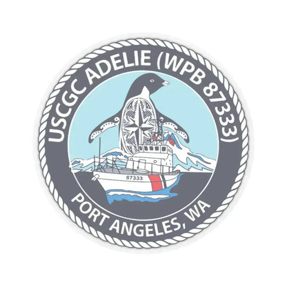 USCGC Adelie (U.S. Coast Guard) STICKER Vinyl Kiss-Cut Decal 3 Inch Transparent - The Sticker Space