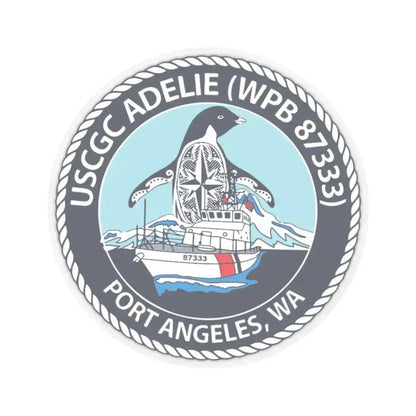 USCGC Adelie (U.S. Coast Guard) STICKER Vinyl Kiss-Cut Decal 4 Inch Transparent - The Sticker Space