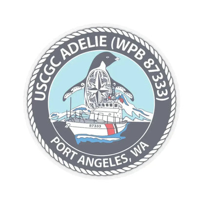 USCGC Adelie (U.S. Coast Guard) STICKER Vinyl Kiss-Cut Decal 4 Inch Transparent - The Sticker Space