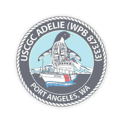 USCGC Adelie (U.S. Coast Guard) STICKER Vinyl Kiss-Cut Decal 6 Inch Transparent - The Sticker Space