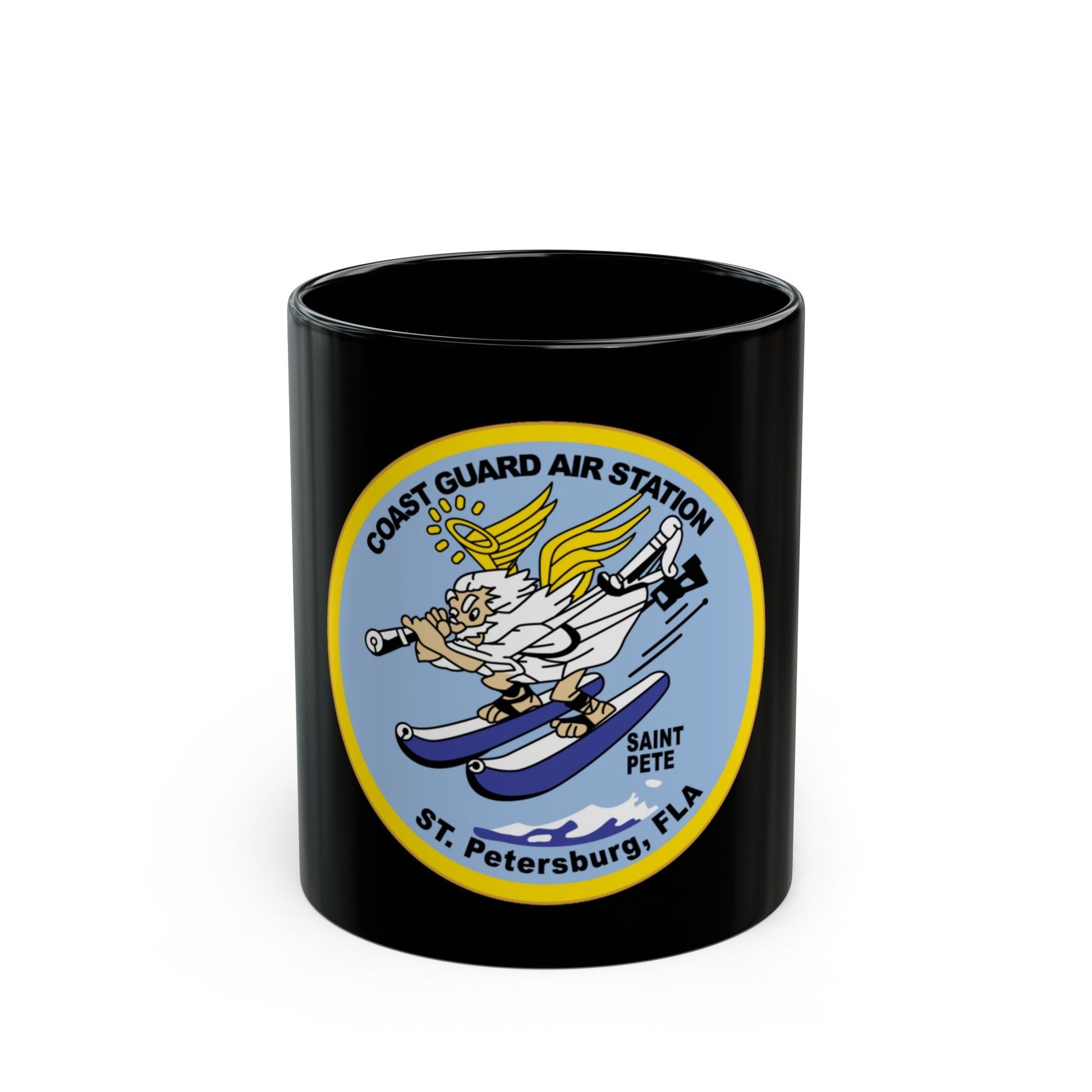 USCGC Air Station St Petersburg FLA (U.S. Coast Guard) Black Coffee Mug-11oz-The Sticker Space