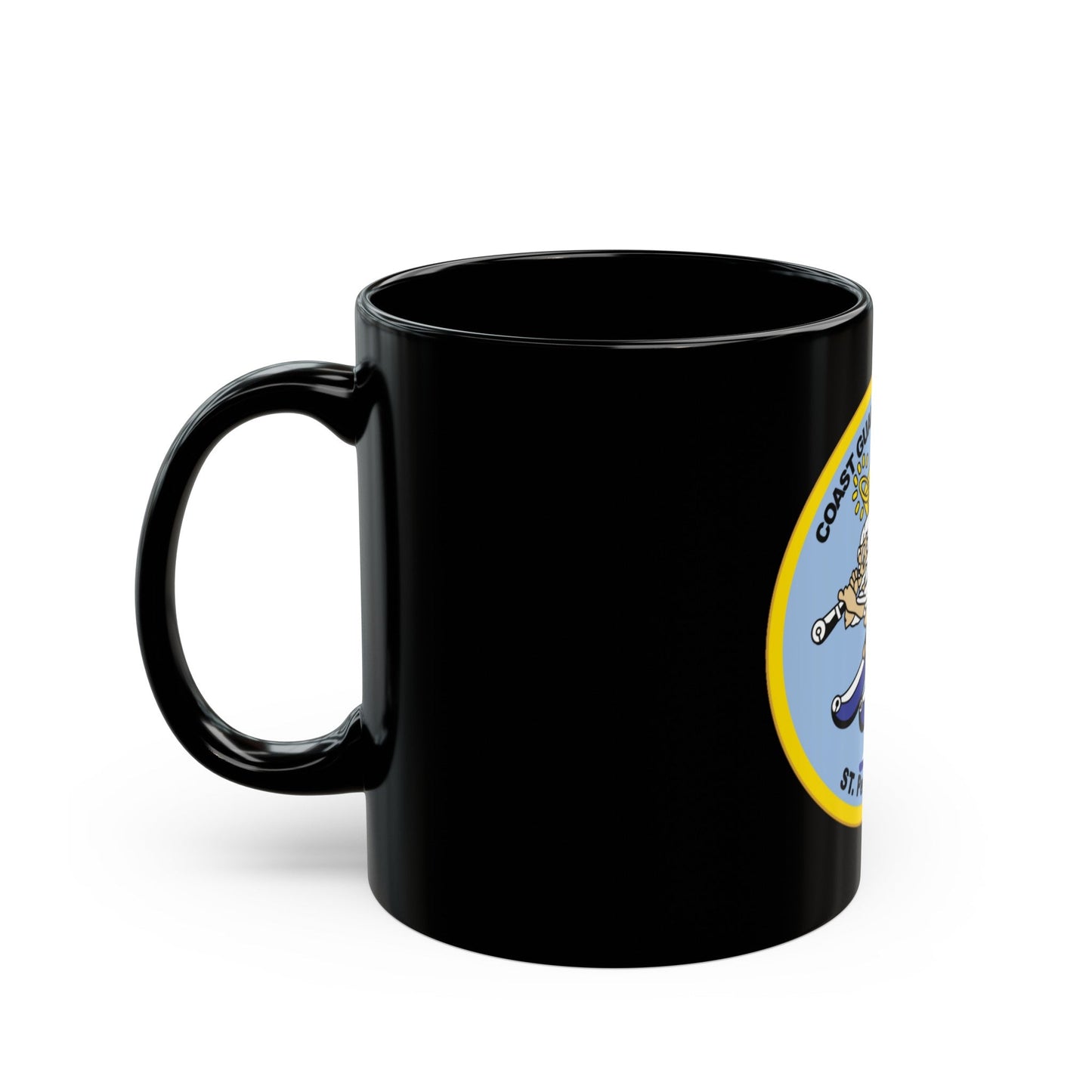 USCGC Air Station St Petersburg FLA (U.S. Coast Guard) Black Coffee Mug-The Sticker Space