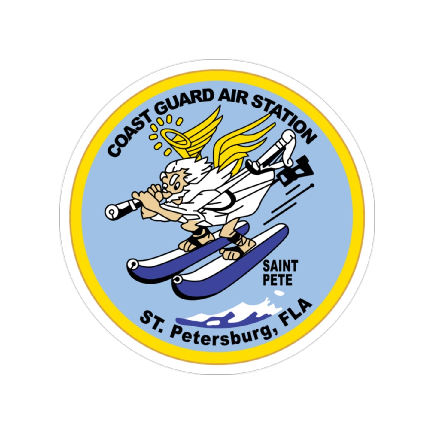 USCGC Air Station St Petersburg FLA (U.S. Coast Guard) Transparent STICKER Die-Cut Vinyl Decal-2 Inch-The Sticker Space