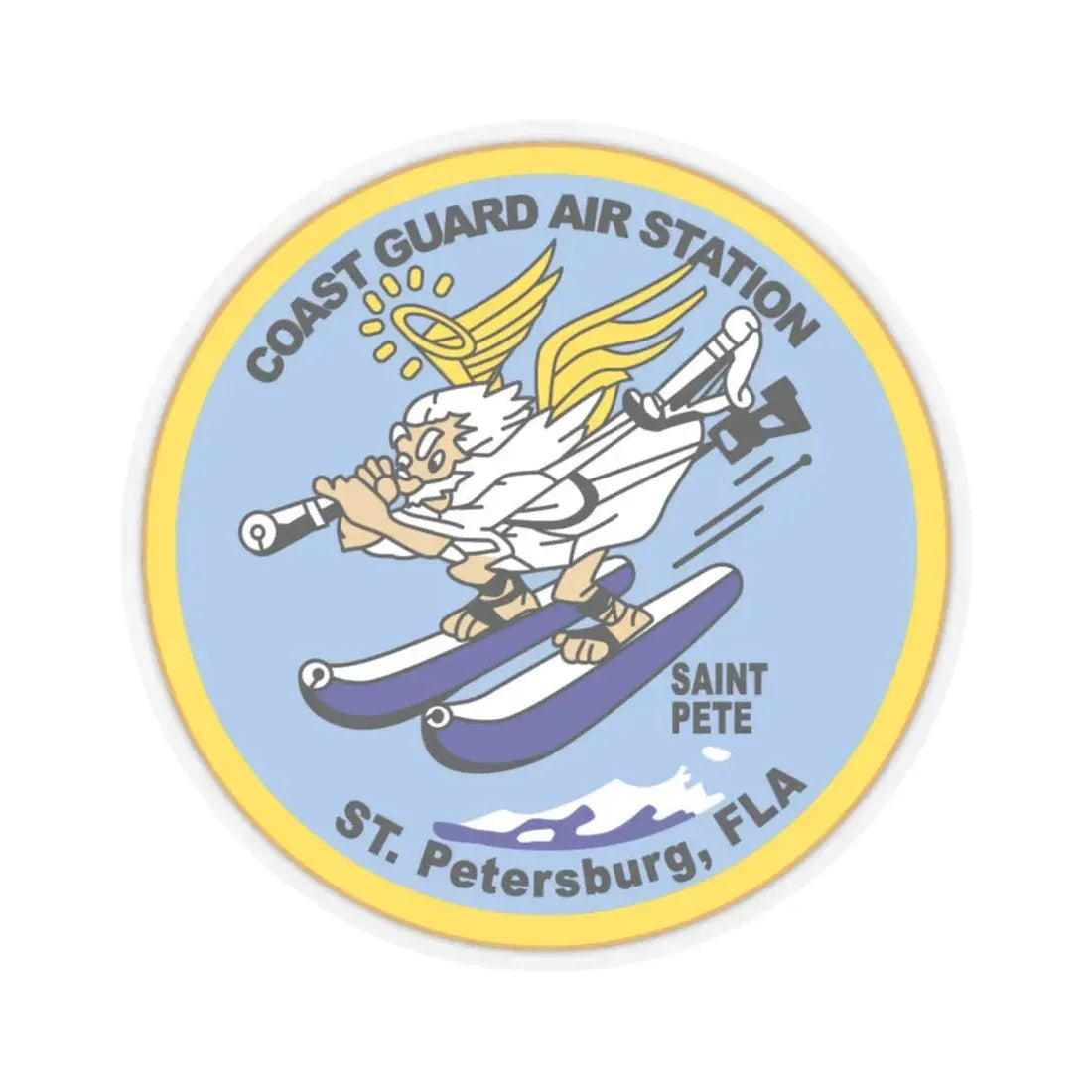 USCGC Air Station St Petersburg FLA (U.S. Coast Guard) STICKER Vinyl Kiss-Cut Decal 4 Inch Transparent - The Sticker Space