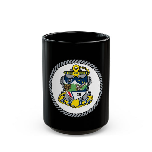 USCGC Alex Haley 39 (U.S. Coast Guard) Black Coffee Mug-15oz-The Sticker Space