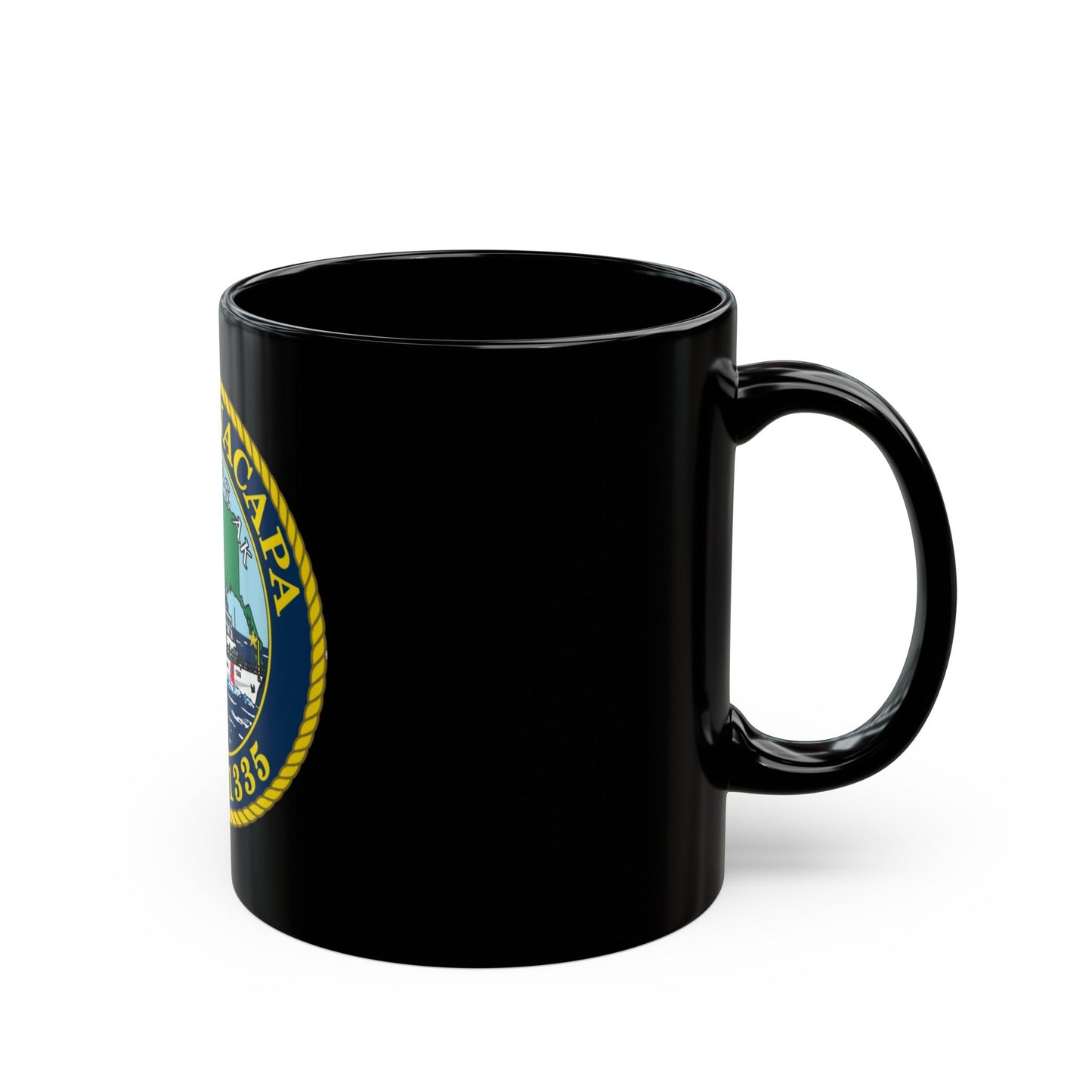 USCGC Anacapa WPB 1335 Petersburg AK (U.S. Coast Guard) Black Coffee Mug-The Sticker Space