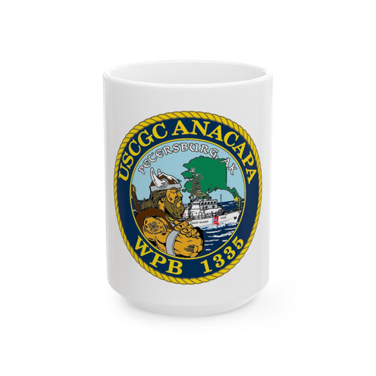 USCGC Anacapa WPB 1335 Petersburg AK (U.S. Coast Guard) White Coffee Mug-15oz-The Sticker Space