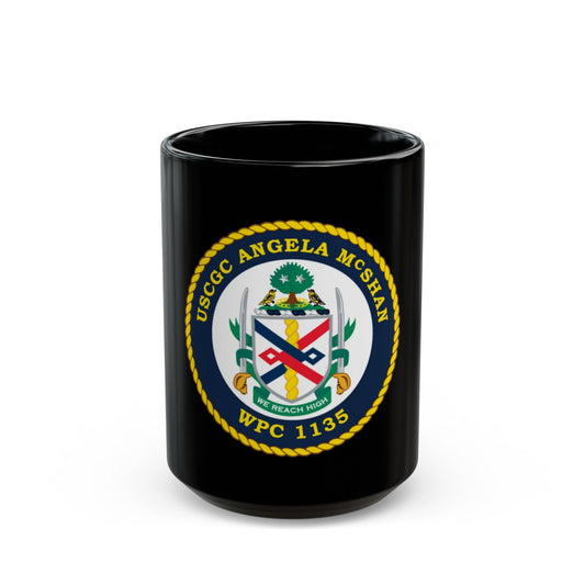 USCGC ANGELA McSHAN WPC 1135 (U.S. Coast Guard) Black Coffee Mug-15oz-The Sticker Space