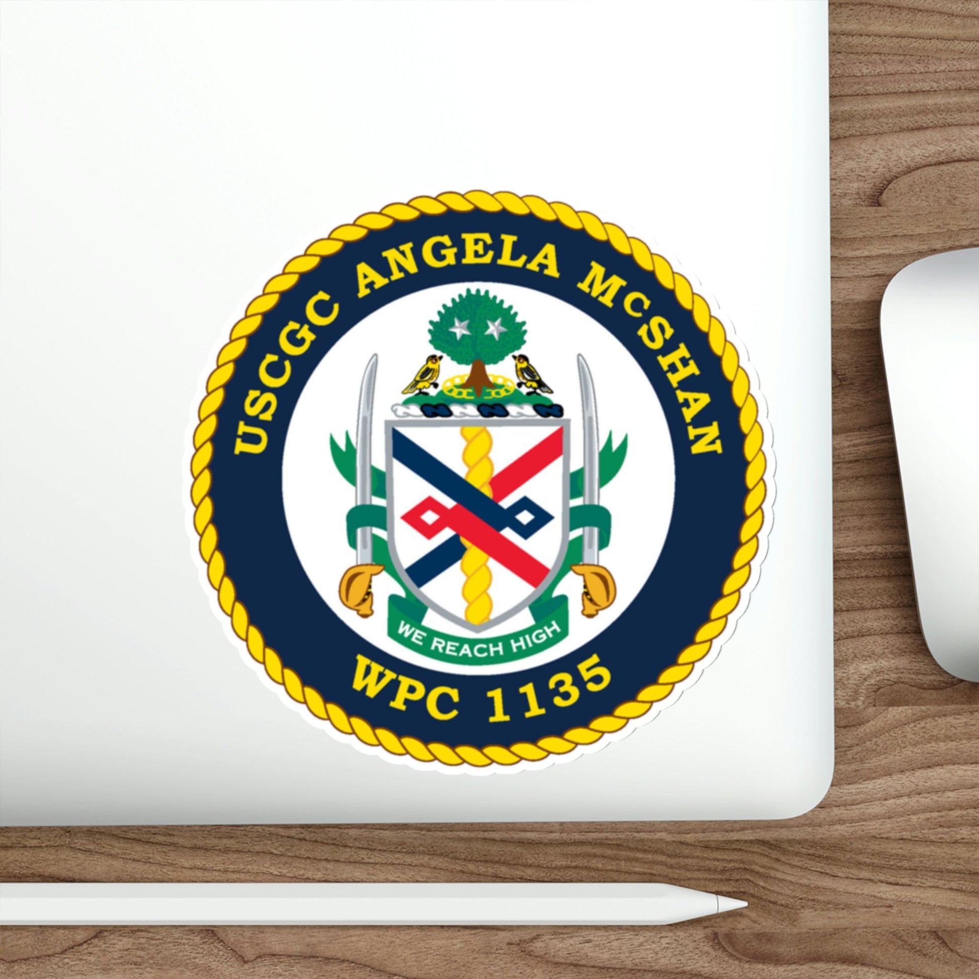 USCGC ANGELA McSHAN WPC 1135 (U.S. Coast Guard) STICKER Vinyl Die-Cut Decal-The Sticker Space