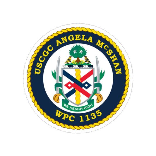 USCGC ANGELA McSHAN WPC 1135 (U.S. Coast Guard) Transparent STICKER Die-Cut Vinyl Decal-6 Inch-The Sticker Space