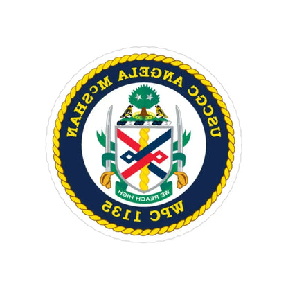 USCGC ANGELA McSHAN WPC 1135 (U.S. Coast Guard) REVERSE PRINT Transparent Die-Cut STICKER 2 Inch Die-Cut Transparent - The Sticker Space